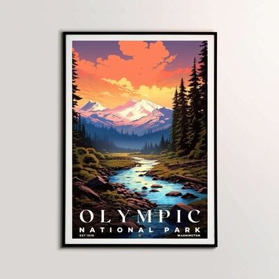 Olympic National Park Poster, Travel Art, Office Poster, Home Decor | S7 - image2